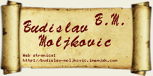 Budislav Moljković vizit kartica